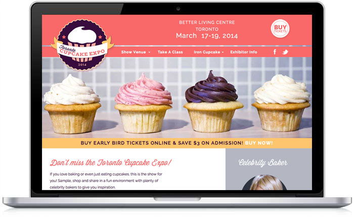 cupcake expo homepage